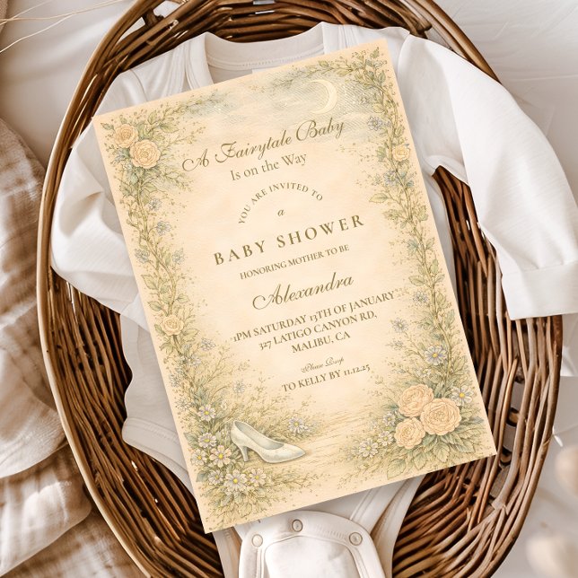 Vintage Fairytale Garden Baby Shower Invitation (Creator Uploaded)