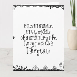 Vintage Fairytale Love Quote Card