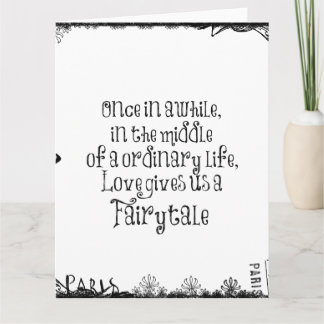 Vintage Fairytale Love Quote Card