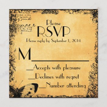 Vintage Fairytale Love Quote Matching Rsvp Cards by QuoteLife at Zazzle