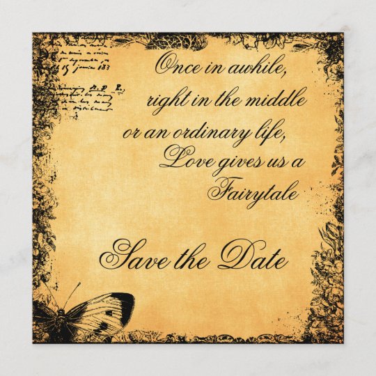 Vintage Fairytale Love Quote Save The Date Zazzle Com