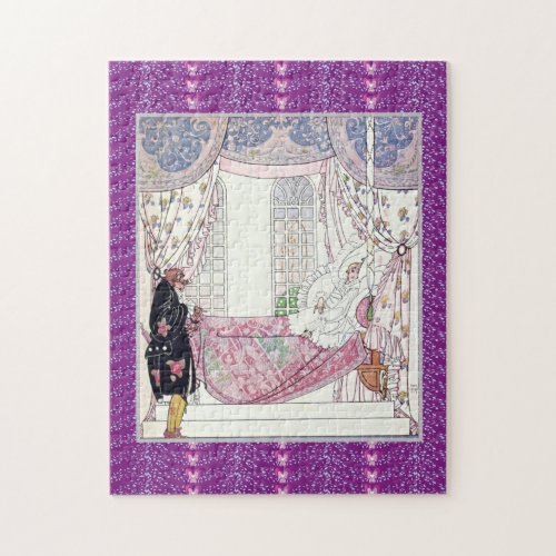 Vintage fairytale prince watercolor illustration jigsaw puzzle