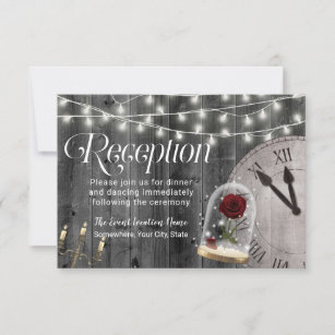 Vintage Fairytale Wedding Rose Dome Reception  Invitation