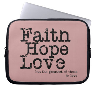 Vintage Faith Hope Love Laptop Case