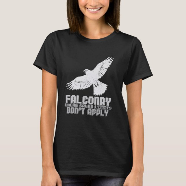 Vintage Falconry Funny Hawking Birding Falconer T-Shirt (Front)