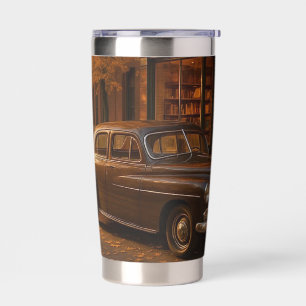 Vintage Fall/Autumn bookstore & car Insulated Tumbler