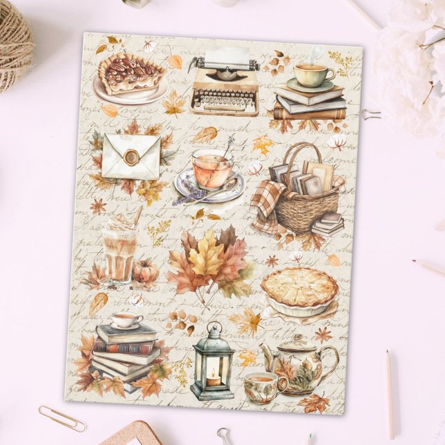 Vintage Fall Autumn Favorite Antique Aesthetic Postcard (In situ)