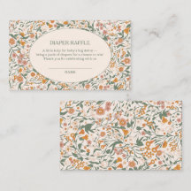 Vintage Fall Botanical Diaper Raffle
