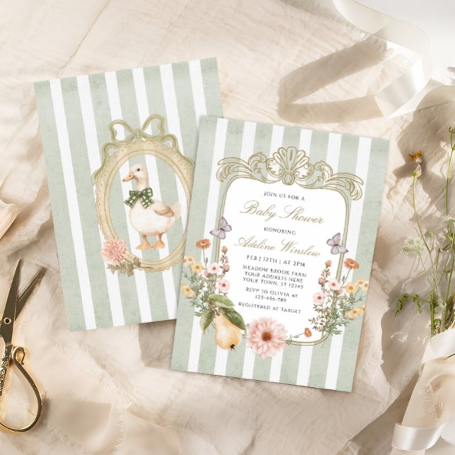 Vintage Fall Floral Baby Shower Invitation (Creator Uploaded)