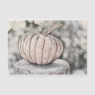 Vintage Fall pumpkins fall colors watercolor Tissue Paper