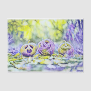 Vintage Fall pumpkins fall colors watercolor Tissue Paper