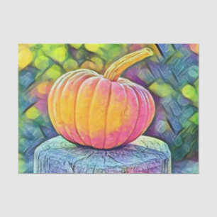 Vintage Fall pumpkins fall colors watercolor Tissue Paper