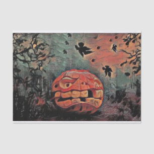 Vintage Fall pumpkins fall colors watercolor Tissue Paper