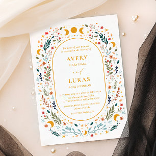 Vintage Fall Wedding Invitation