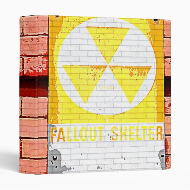 Vintage Fallout Shelter Grunge Avery Binder (Front/Spine)