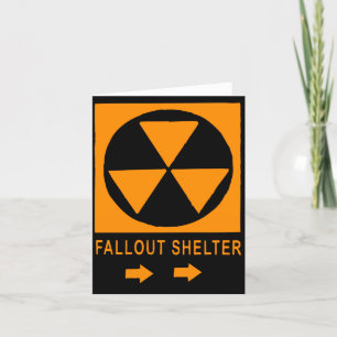Vintage Fallout Shelter Sign Thank You Card
