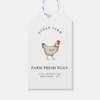 vintage Family Chicken Farm Business Gift Tags