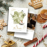 Vintage Family Christmas Photo Boho Tis The Season Holiday Card<br><div class="desc">This Christmas will be a little brighter with these modern,  vintage-like watercolor holiday season cards from our modern Vintage Christmas collection above.  This card has a gold snow overlay.</div>