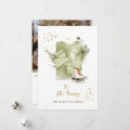 Vintage Family Christmas Photo Green and Red Holiday Card | Zazzle