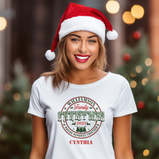 Vintage Family Christmas Template T-Shirt