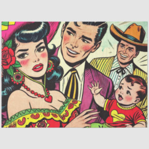 Vintage Family Comics Tissue Paper