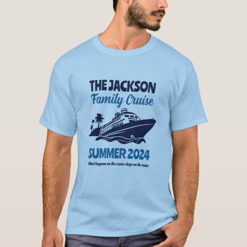 Vintage Family Cruise Vacation Beach Holiday T_Shirt