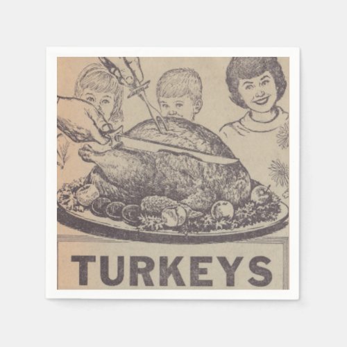 Vintage Family Dinner Disposable Napkins