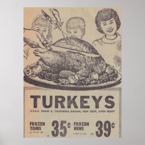 Vintage Family Dinner Poster