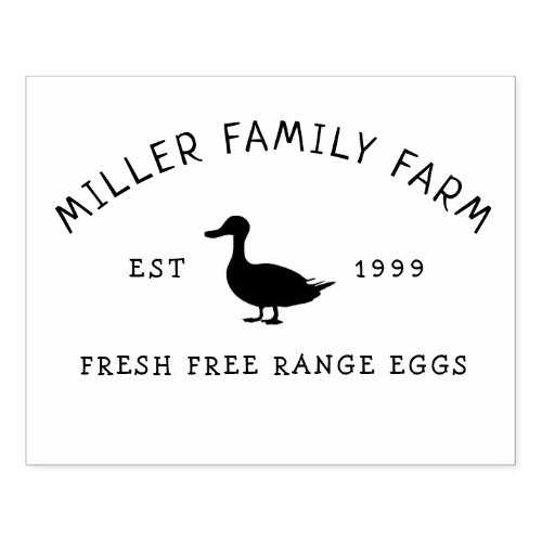 Vintage Family Farm Duck Egg Carton Stamp