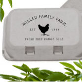 Farm Fresh Eggs, Funny Monogram Egg Stamp
