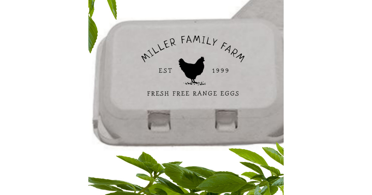 Vintage Family Farm, Egg Carton Stamp