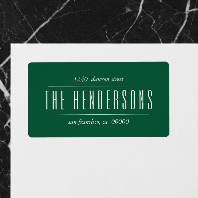 Vintage Family Name Emerald Green Label (Creator Uploaded)