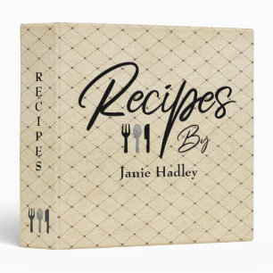 Vintage Family Recipe Book 3 Ring Binder