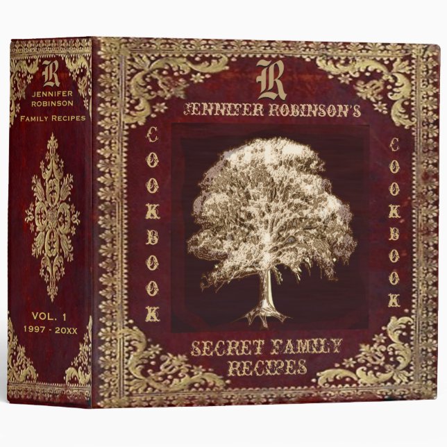 Vintage Family Recipe Book Binder (Front/Spine)
