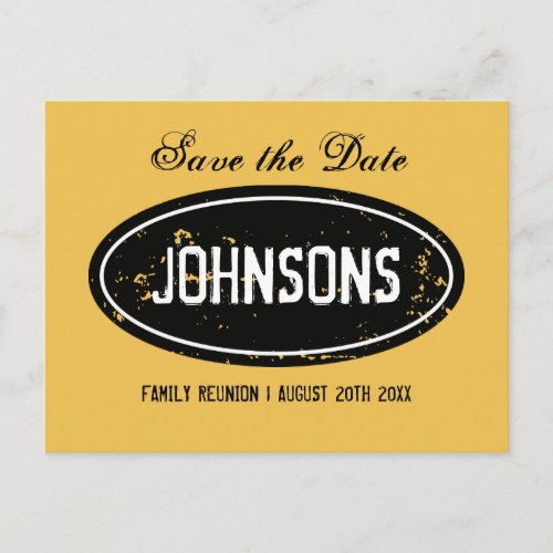 Vintage family reunion save the date postcards