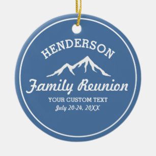 Vintage Family Reunion Trip Cool Mountain Peaks Ceramic Ornament