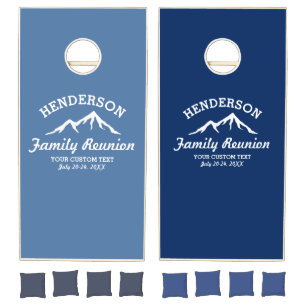 Vintage Family Reunion Trip Cool Mountain Peaks Cornhole Set
