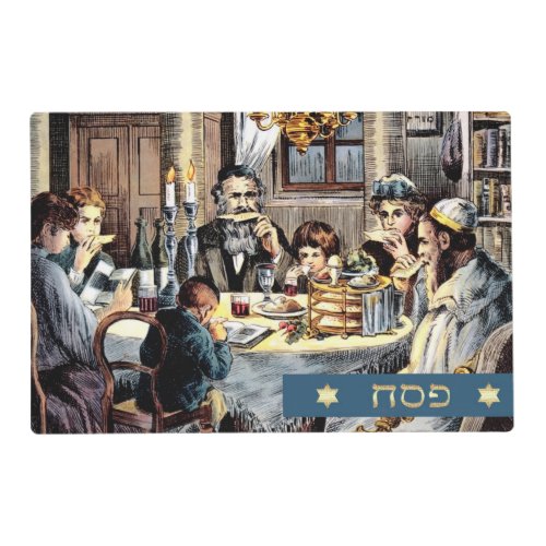 Vintage Family Seder Scene Passover  Placemat