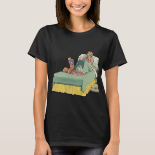 Vintage Family Serving Mom Breakfast in Bed T-Shirt