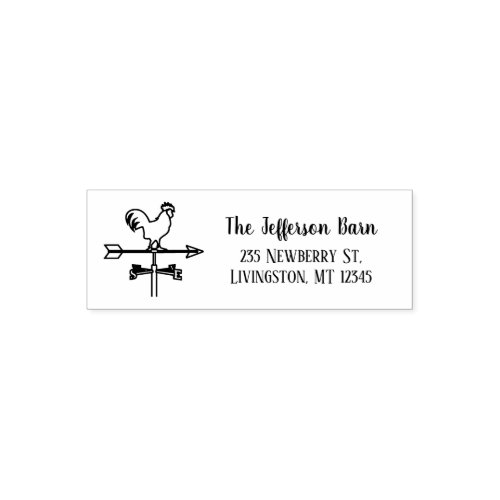 Vintage Family Signature Return Address Wind Vane Self_inking Stamp