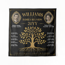 Vintage Family Tree Banner, Custom Family Reunion 