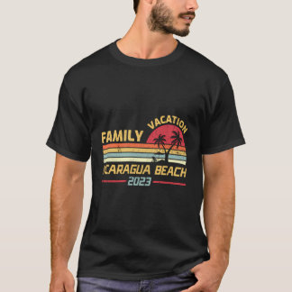 Vintage Family Vacation 2023 Nicaragua Beach T-Shirt
