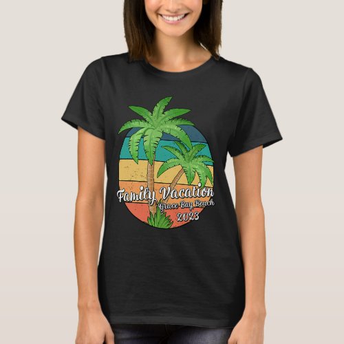 Vintage Family Vacation 2023 Turks  Caicos Grace  T_Shirt