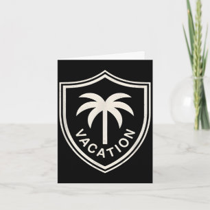 Vintage family vacation beaching vacation trip card