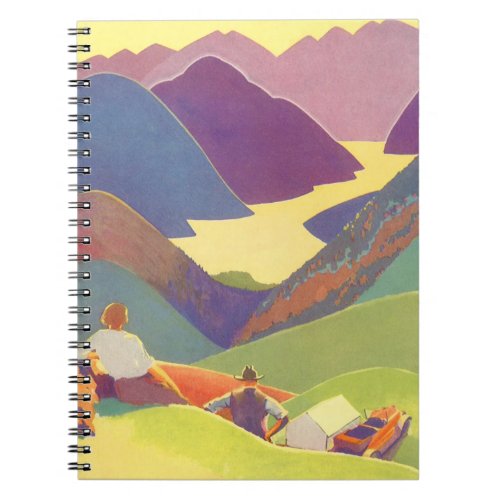 Vintage Family Vacation Picnic in the Mountains Notebook