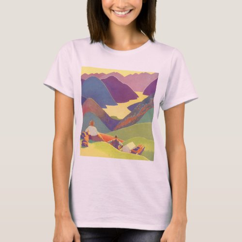 Vintage Family Vacation Picnic in the Mountains T_Shirt