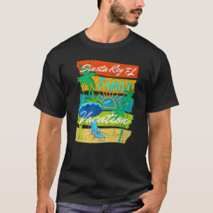 Vintage Family Vacation Travel Florida Siesta Key T-Shirt