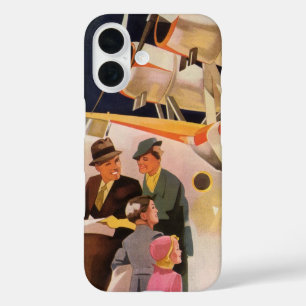 Vintage Family Vacation Via Seaplane w Propellers iPhone 16 Case