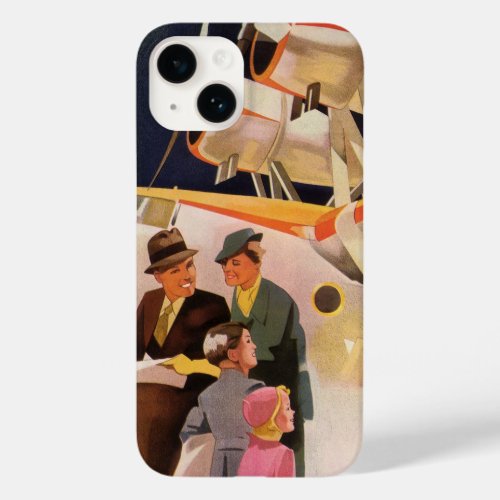 Vintage Family Vacation Via Seaplane w Propellers Case_Mate iPhone 14 Case