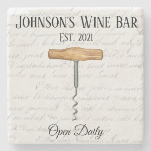 Vintage Family Wine Bar Signature Stone Coaster